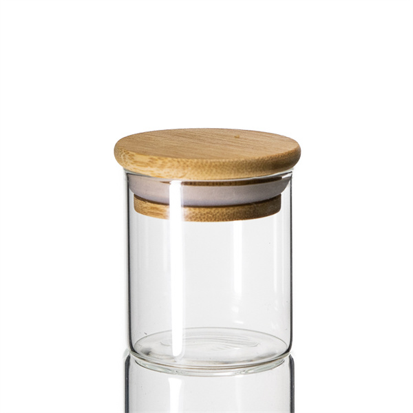 120ml High borosilicate glass jar with bamboo lid