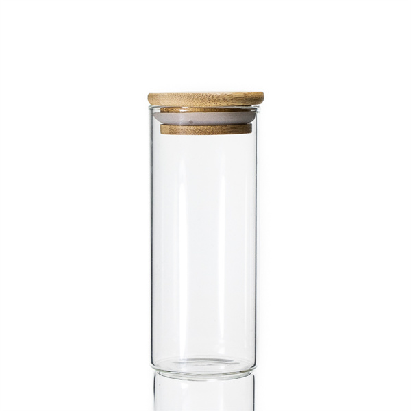 1000ml High borosilicate glass jar with bamboo lid