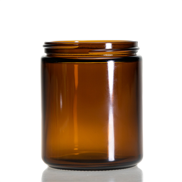 240ml Round amber glass jar