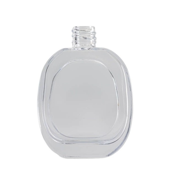 30ml 50ml 100ml flat square shape empty perfume glass bottles with pump