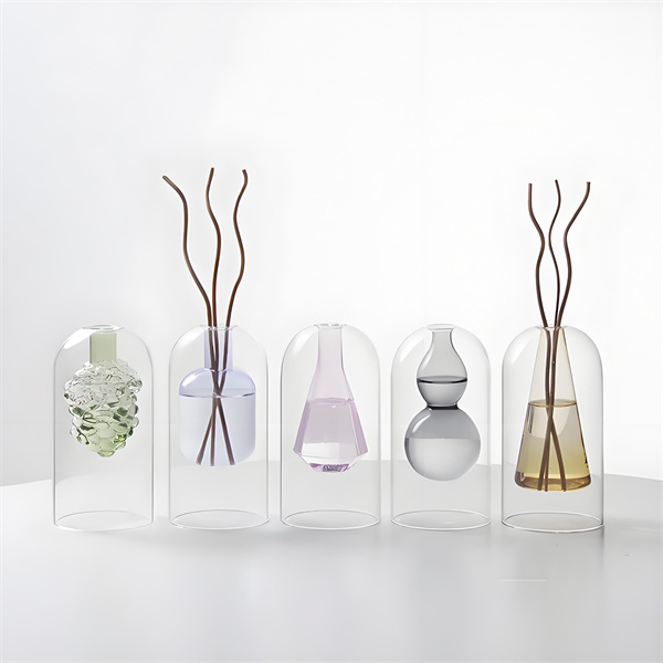 Double wall high borosilicate glass bottle