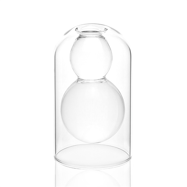 Double wall high borosilicate glass jar