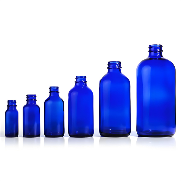 15ml 30ml 60ml 120ml 240ml 480ml blue glass boston bottle
