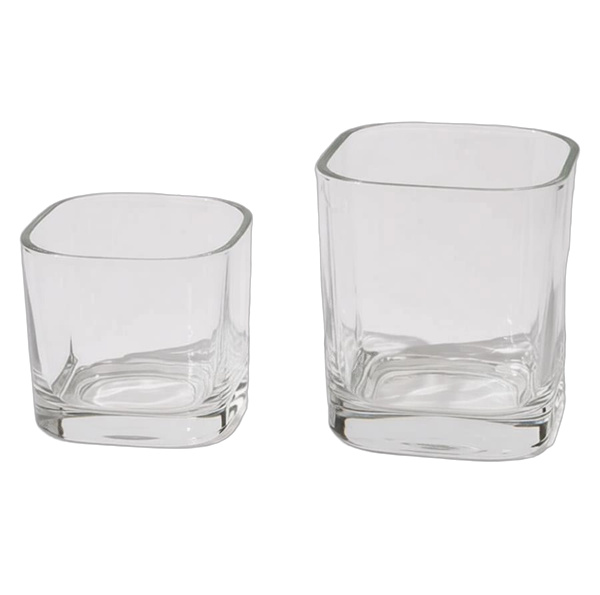 180ml 340ml Square glass cup, candle cup 70-1 80-1