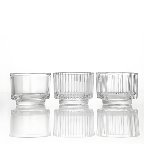 230ml thick wall glass candle cup with stage 2003