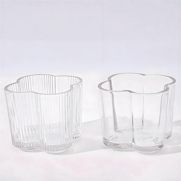 290ml Flower glass candle cup 3007