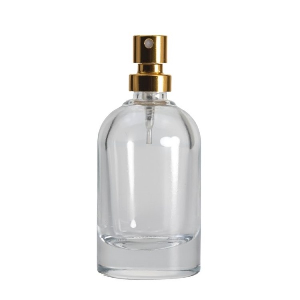 30ml 50ml 100ml round shape empty perfume glass bottles with pump