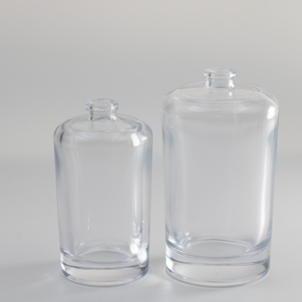  50ml 80ml 100ml round shape empty perfume glass bottles with pump