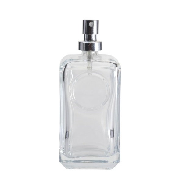 30ml 50ml 100ml square shape empty perfume glass bottles with pump