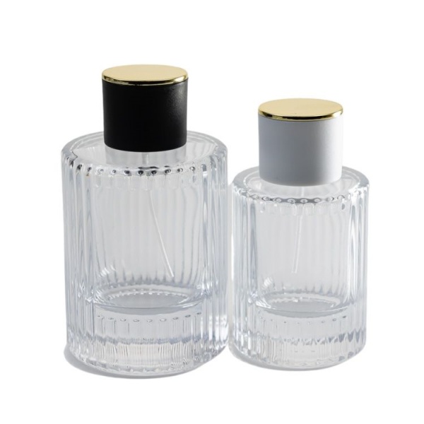 30ml 50ml 100ml round shape empty perfume glass bottles with pump