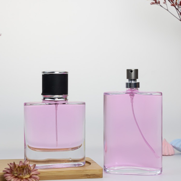 30ml 50ml 100ml flat square shape empty perfume glass bottles with pump JSHP080 JSHP-41 JSHP5399