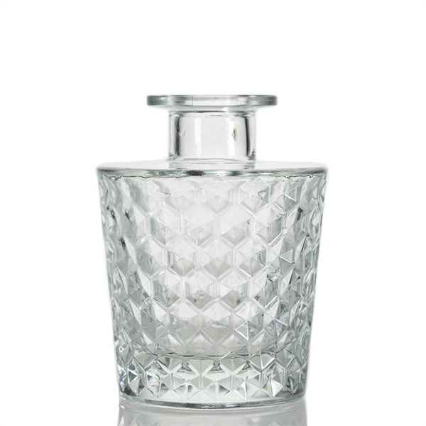 100ml Diamond tapered reed diffuser glass bottle