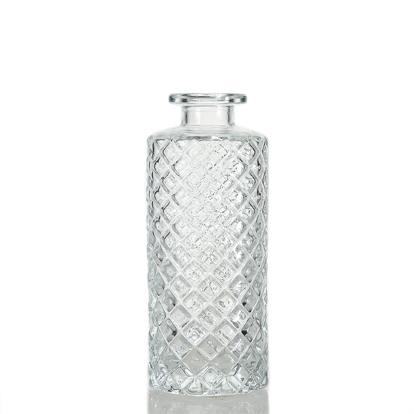 150ml Round reed diffuser glass bottle with diamond pattern
