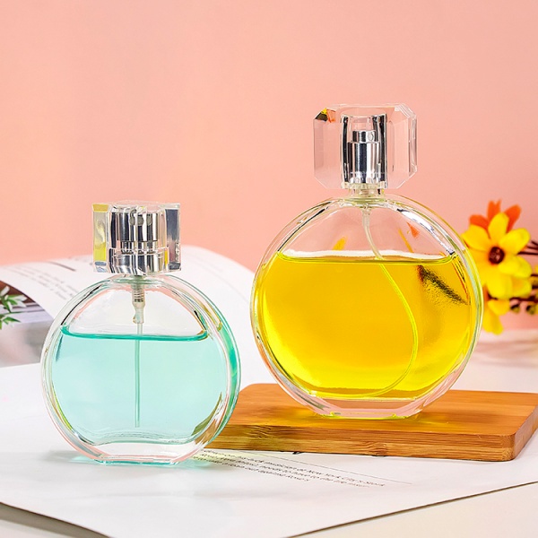 30ml 50ml 100ml flat square shape empty perfume glass bottles with pump JSHP353 JSHP352 JSHP18019