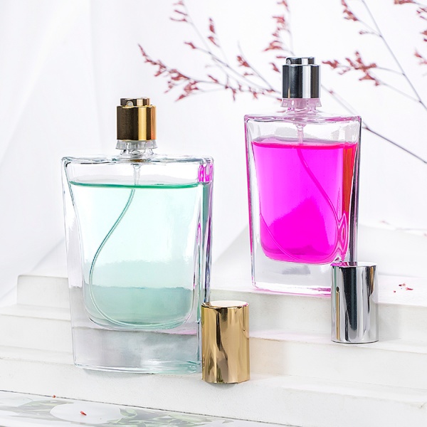 30ml 50ml flat square shape empty perfume glass bottles with pump JSHP286