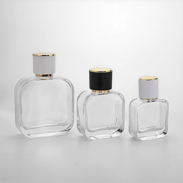 30ml 50ml 100ml flat square shape empty perfume glass bottles with pump JSHP183 JSHP294 JSHP349