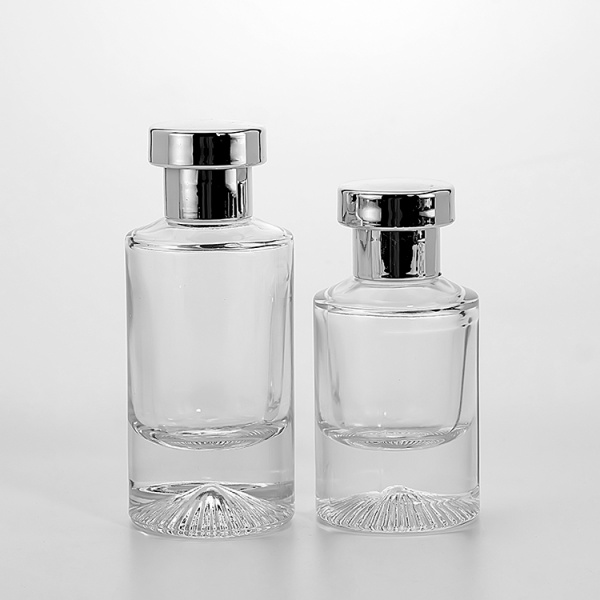 30ml 50ml 100ml round shape empty perfume glass bottles with pump
