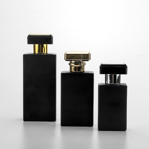 30ml 50ml 90ml flat square shape empty perfume glass bottles with pump
