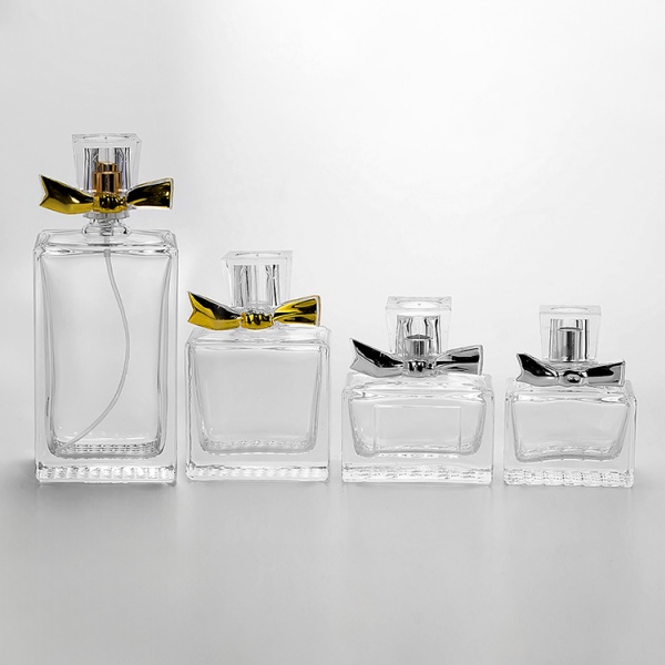 25ml 35ml 50ml 100ml flat square shape perfume glass bottle