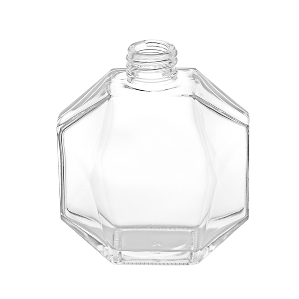 100ml flat diamond reed diffuser glass bottle