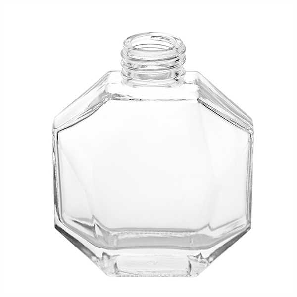 200ml flat diamond reed diffuser glass bottle