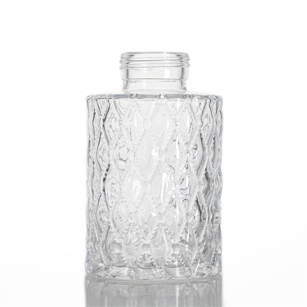 500ml round reed diffuser glass bottle with pattern