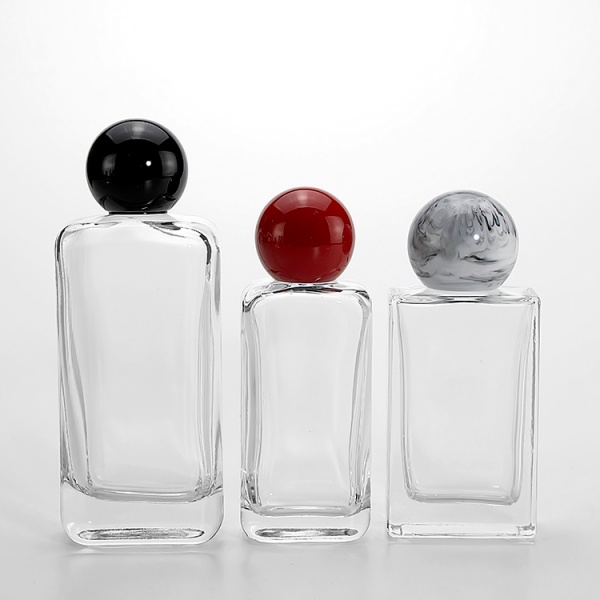 30ml 50ml 100ml flat square shape empty perfume glass bottle