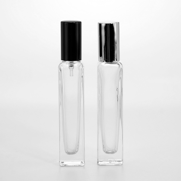 15ml square shape empty perfume glass bottles with pump