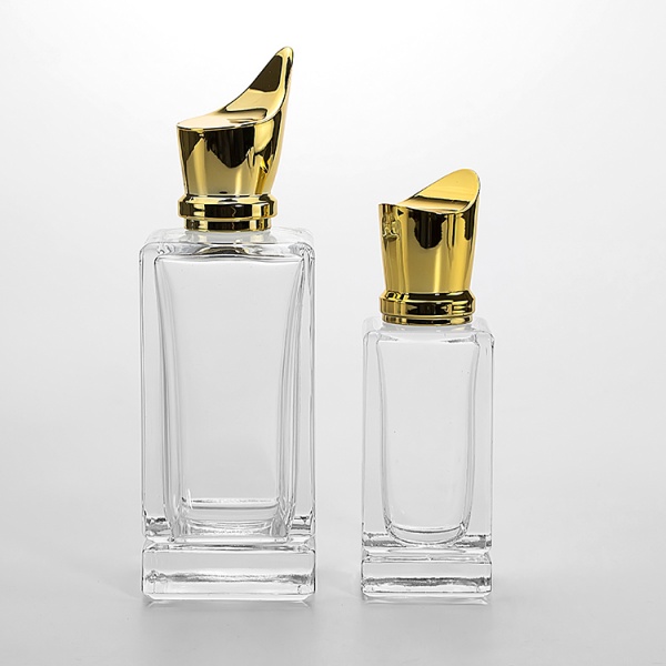 30ml 50ml 100ml square shape empty perfume glass bottles with pump