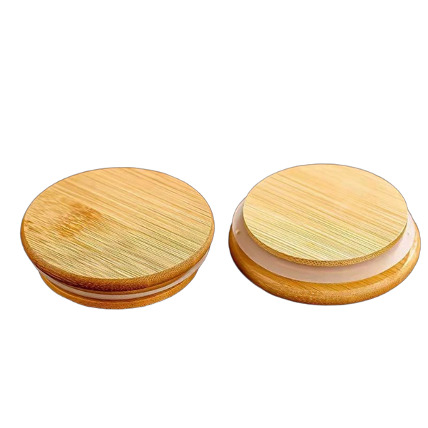 bamboo lid of the storage jar and candle jar